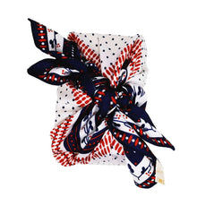 Environmentally friendly gift wrapping in vintage silk scarf