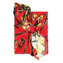 Environmentally friendly gift wrapping in vintage silk scarf