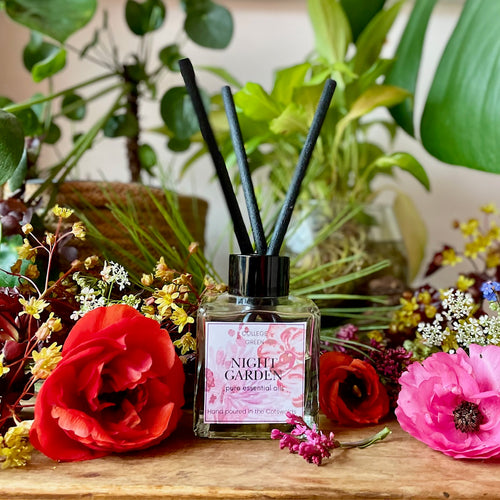 Night Garden Reed Diffuser – Natural Essential Oil Diffuser for Relaxation and Calm