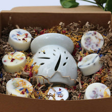 Wax warmer gift set with scented soy wax melts