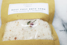 Wax paper sachet of Rosy Posy bath soak